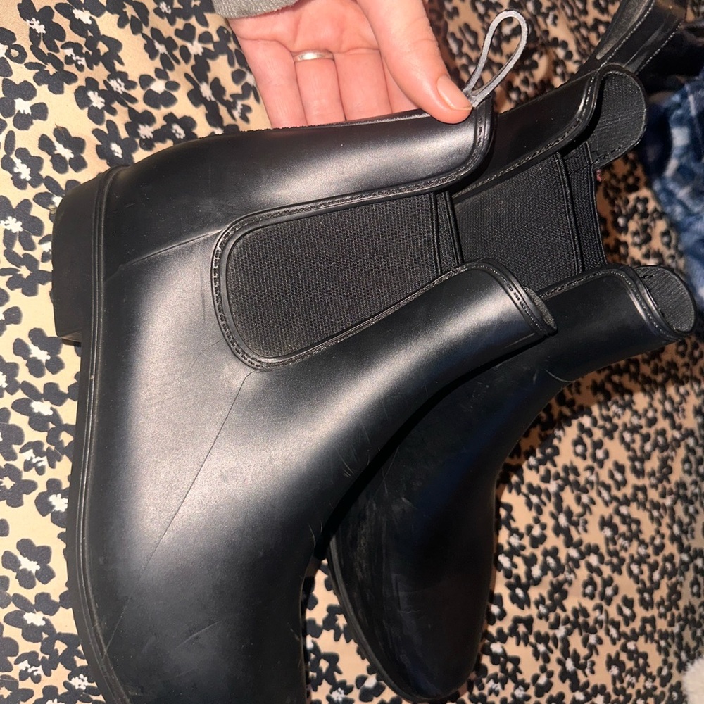 Black Chelsea Rain Boots